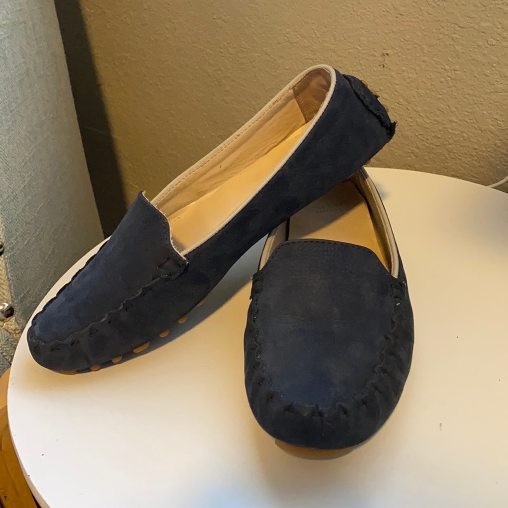 Cole Haan Leather Blue Suede Loafers